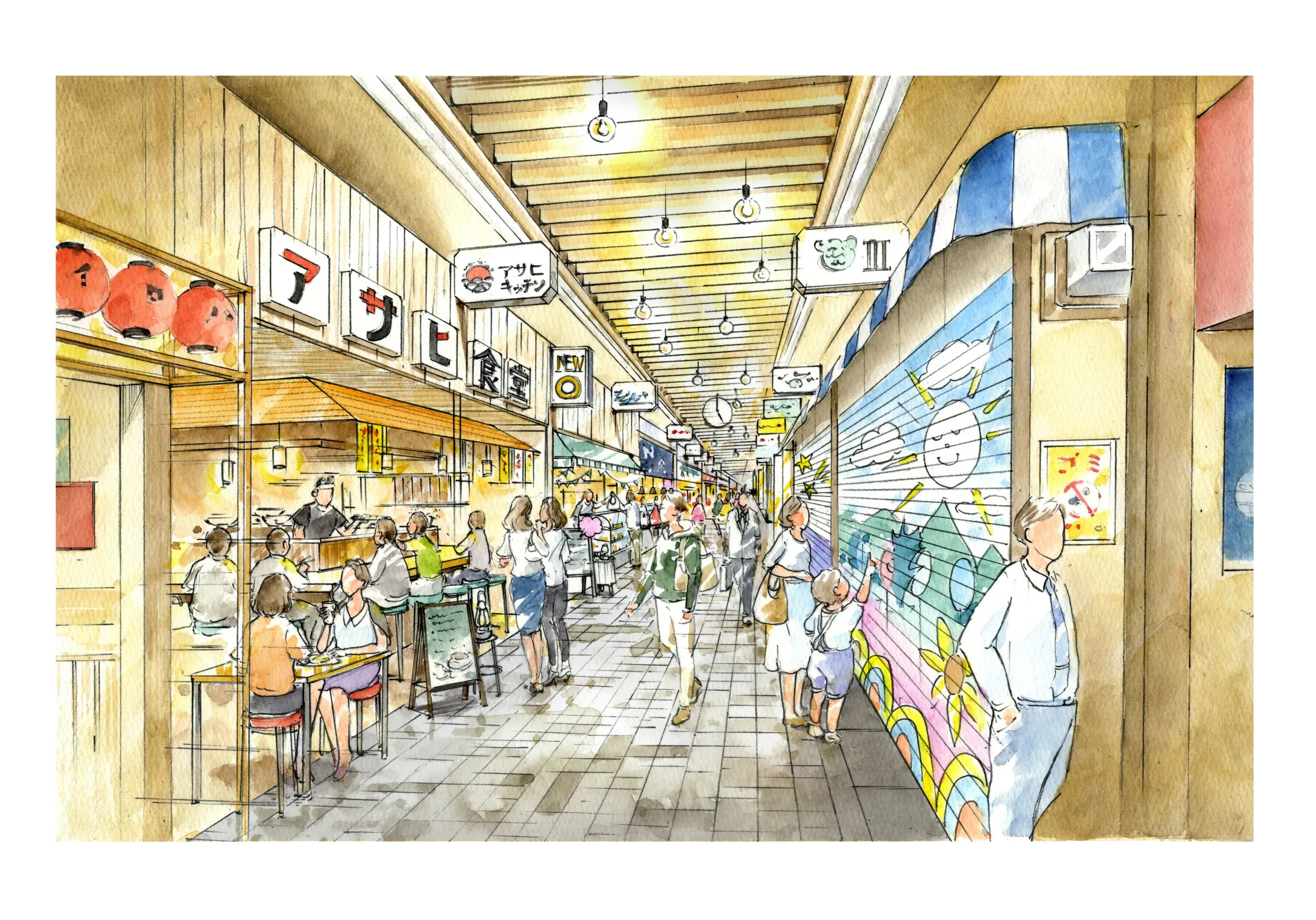 新旭町通り商店街の一部を「吹田・アサヒキッチン」としてリニューアルするプロジェクトを始動します